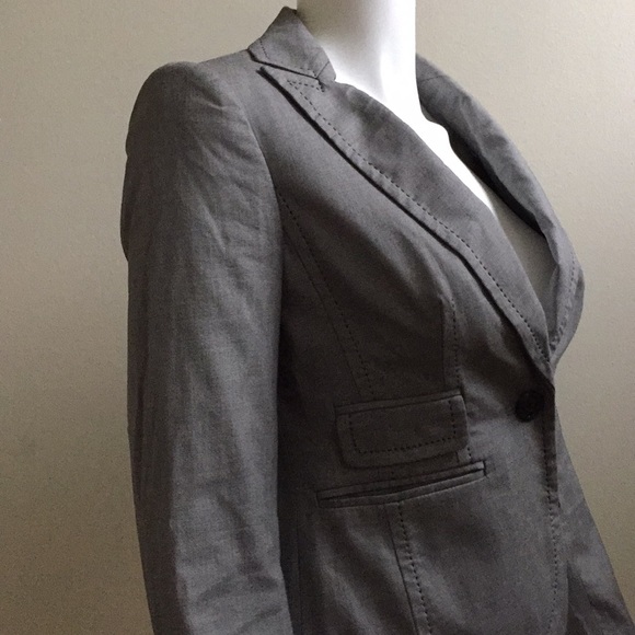 Banana Republic Grey Blazer w/ Black Stitching - Picture 7 of 8